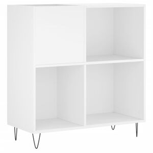 vidaXL Platenkast 84,5x38x89 cm bewerkt hout wit