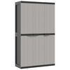 vidaXL Tuinkast 97x37x165 cm polypropeen grijs en zwart