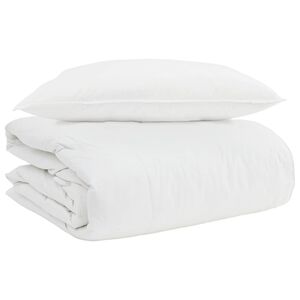 vidaXL 2-in-1 Dekbed met kussen 2 pcs Wit Donsveertjes