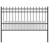 vidaXL Spike Ring Hek Zwart 200 x 150 cm Gepoedercoat staal