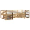 vidaXL Buiten bankenset 6 pcs Wit 245 x 128,5 x 73 cm