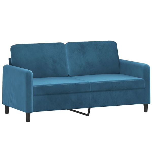 VidaXL 3-delige Loungeset fluweel blauw