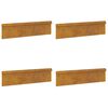 vidaXL Slakkenhekje 4 pcs Roestig 100 x 3,5 x 25 cm Cortenstaal
