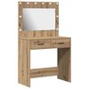 vidaXL Plafondtafel Artisan Eiken 78,5 x 41 x 135 cm Bewerkt hout