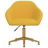 vidaXL Eetkamerstoel draaibaar fluweel geel