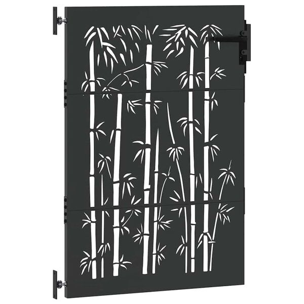 vidaXL Tuinpoort met slot Zwart 85 x 150 cm Poedergecoat staal