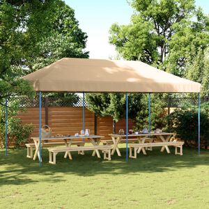 vidaXL Partytent inklapbaar pop-up 580x292x315 cm beige