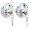 vidaXL Discusloten met sleutels 2 st zilver 8 x 2.8 x 8 cm