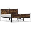 vidaXL Bedframe zonder matras metaal gerookt eikenkleurig 140x200 cm