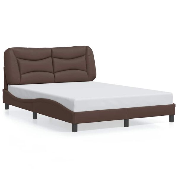 vidaXL Bedframe zonder matras "Hvar" kunstleer bruin 120x200 cm