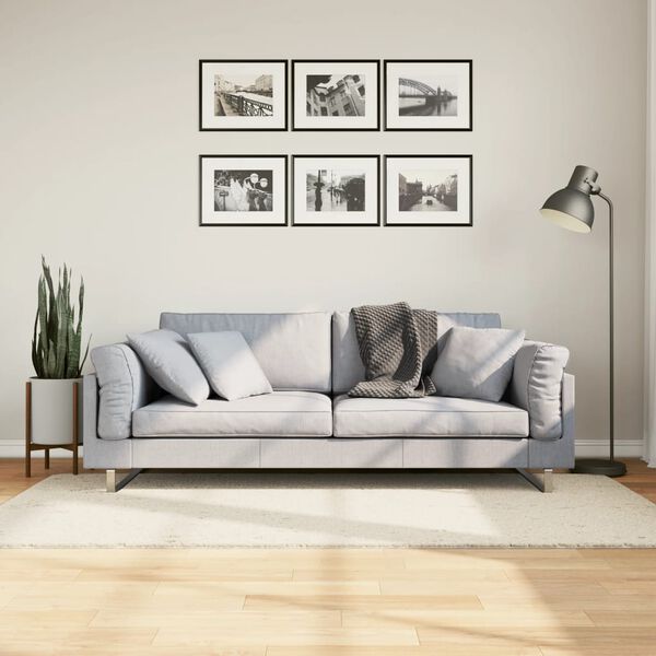 vidaXL Vloerkleed PAMPLONA shaggy hoogpolig modern 100x200 cm cr&egrave;me