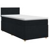 vidaXL Boxspringbed met matras met hoofdeinde Zwart 100 x 200 cm Stof