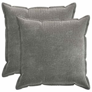 vidaXL Kussensloop 2 pcs HOUTEN Donkergrijs 80 x 80 cm Chenille Stof