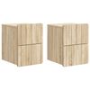 vidaXL Wandbeugel Bedkast 2 pcs Sonoma Eiken 33 x 34,5 x 43 cm