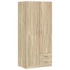 vidaXL Kledingkast 80x52x180 cm bewerkt hout sonoma eikenkleurig