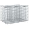 vidaXL Gabion Verhoogd Bed 2 st 150 x 100 x 100 cm zilver