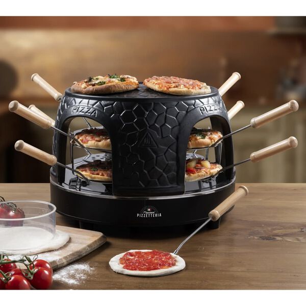Bestron Pizzamaker voor 8 personen APD800Z 1150 W zwart