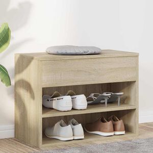 vidaXL Schoenenbank 60x30x45 cm bewerkt hout sonoma eikenkleurig