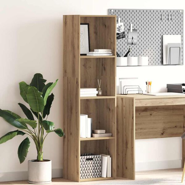 vidaXL Boekenkast 40x30x152 cm bewerkt hout artisanaal eikenkleurig