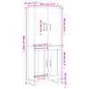vidaXL Hoge kast 69,5x34x180 cm bewerkt hout sonoma eikenkleurig