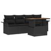 vidaXL Tuin Sofa Set 5 st Zwart Poly riet