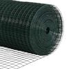 vidaXL Afrasteringspaal Groen 100 x 1 m (16 x 16 mm gaas) Staal en PVC