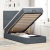 vidaXL Ottoman bed met matrassen en LED's 100x200cm fluweel