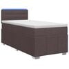 vidaXL Boxspringbed met matras Donkerbruin 90 x 200 cm Stof