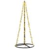 vidaXL LED Kerstboom 165 cm 540 LED's Warmwit Staal Zwart