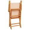 vidaXL Tuinstoelen 6 st inklapbaar stof en massief hout beige