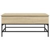 vidaXL Salontafel 100x50x45 cm bewerkt hout en metaal sonoma eiken