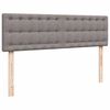 vidaXL Ottoman bed met matrassen 160x200cm stof taupe