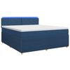 vidaXL Boxspringbed met matras met hoofdeinde Blauw 160 x 200 cm Stof