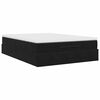 vidaXL Ottoman bed met matras 140x200cm fluweel zwart