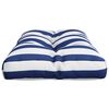 vidaXL Palletkussen gestreept 70x40x12 cm stof blauw en wit