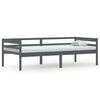 vidaXL Bedframe massief grenenhout donkergrijs 90x200 cm