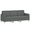 vidaXL Driezitsbank 180 cm stof donkergrijs