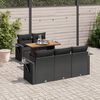 vidaXL 6-delige Loungeset met kussens poly rattan zwart