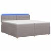 vidaXL Boxspringbed met matras met hoofdeinde Taupe 200 x 200 cm Stof