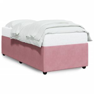 vidaXL Bedframe fluweel roze 90x190 cm