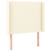 vidaXL Hoofdbord met randen 83x16x118/128 cm kunstleer cr&egrave;mekleurig
