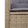 vidaXL 4-delige Tuinset met kussens poly rattan beige