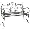 vidaXL Tuinbank 2-Aantal zitplaatsen 114 x 56,5 x 90 cm Staal