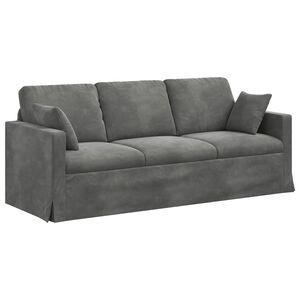 vidaXL Bank Donkergrijs 198 x 78 x 80 cm Fluweel