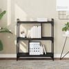 vidaXL Boekenkast 3-laags 76x32x88 cm bewerkt hout zwart
