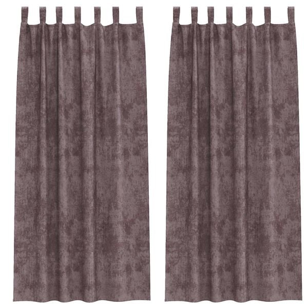 vidaXL Velvet Gordijnen met gordijnen 2 pcs Bruin 260 x 140 cm Fluweel
