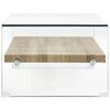 vidaXL Salontafel 98x45x31 cm gehard glas transparant
