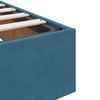 vidaXL Bedframe met matras met matras 2 pcs Blauw Fluweel