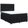 vidaXL Boxspring met matras fluweel zwart 140x200 cm