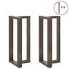 vidaXL Bartafelpoten 2 st T-vormig 40x35x(90-91) cm staal naturel